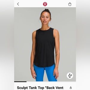 Lululemon Sculpt Tank with Back Vent Size 4